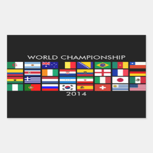 SOCCER 2014 RECTANGULAR STICKER
