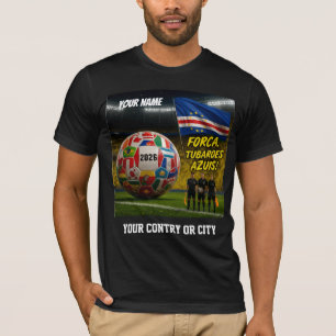 Soccer 2026 futbol Cabo verde Custom Name country T-Shirt