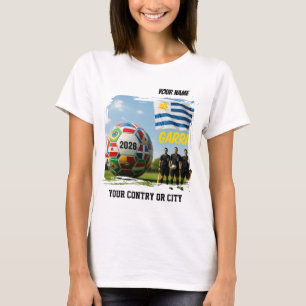 Soccer 2026 futbol Uruguay Custom Name country T-Shirt