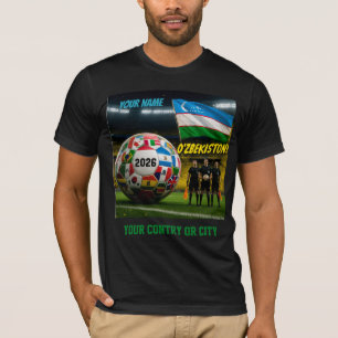 Soccer 2026 futbol Uzbekistán Custom Name country T-Shirt