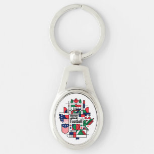 Soccer 2026 USA, Canada, Mexico Football Art Key Ring
