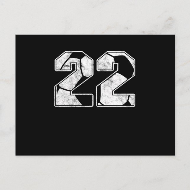 Soccer 22 nd Birthday Celebration Sports Gift Postcard (Front)