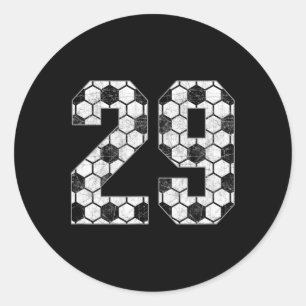 Soccer #29 Love Soccer Mum Favourite Player Jersey Classic Round Sticker