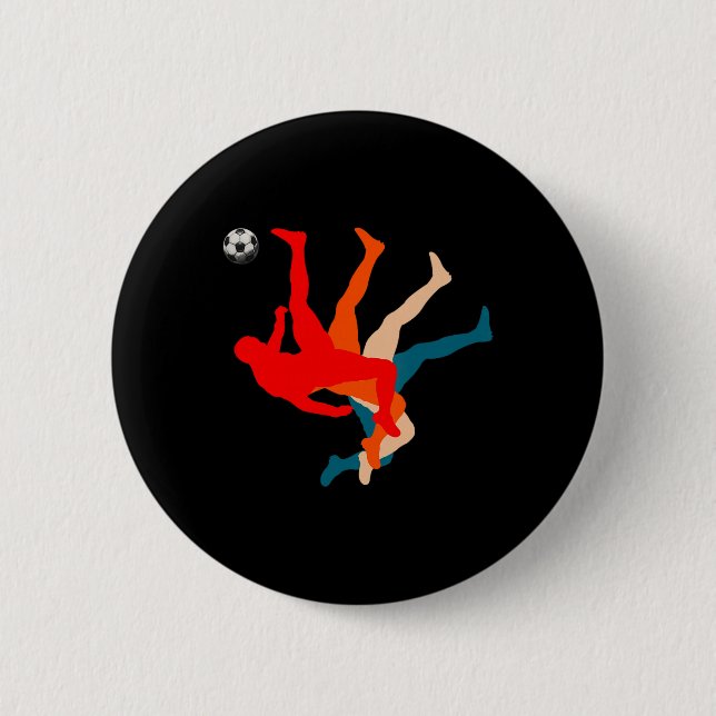 Soccer _5  6 cm round badge (Front)
