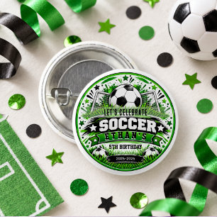 Soccer 5TH Birthday Fun Sports Theme Kids Party 3 Cm Round Badge