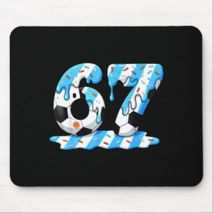 Soccer 67 Argentina Flag Six Seven Funny Gen Alpha Mouse Pad