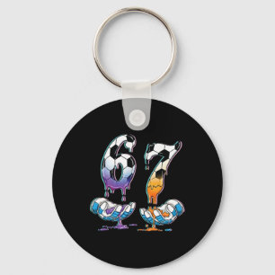 Soccer 67 Hands 6 7 Meme 6-7 Boys Teens Kids Dripp Key Ring