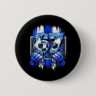 Soccer 67 Kids Ice Cream Drip Funny Six Seven Hand 6 Cm Round Badge