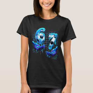 Soccer 67 Kids Ice Cream Drip Funny Six Seven Hand T-Shirt