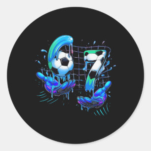 Soccer 67 Kids Ice Cream Drip Six Seven Hands Meme Classic Round Sticker