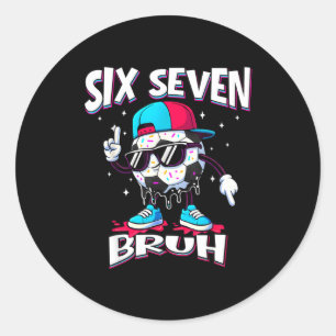 Soccer 67 Meme Six Seven Soccer 67 Boys Girls _1  Classic Round Sticker