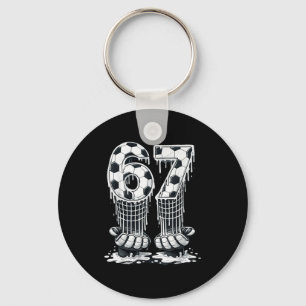 Soccer 67 Six Seven Funny 6 7 Meme Boys Kids Footb Key Ring