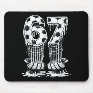 Soccer 67 Six Seven Funny 6 7 Meme Boys Kids Footb Mouse Pad