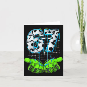 Soccer 67 Six Seven Funny Gen Alpha Meme  Card