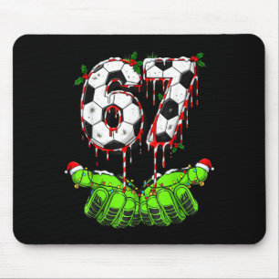 Soccer 67 Six Seven Funny Gen Alpha Meme Drip Chri Mouse Pad
