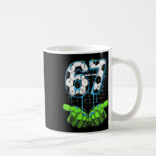 Soccer 67 Six Seven Funny Gen Alpha Meme Drip Coffee Mug