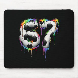 Soccer 67 Six Seven Funny Gen Alpha Meme Rainbow D Mouse Pad