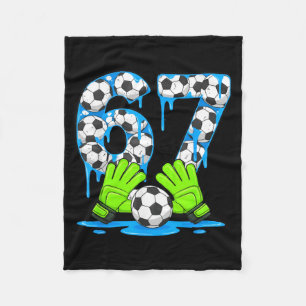 Soccer 67 Six Seven Gen Alpha Meme Drip 67 Ice Cre Fleece Blanket
