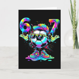 Soccer 6 7 Meme Sungles Cool Vibes Colourful Funny Card