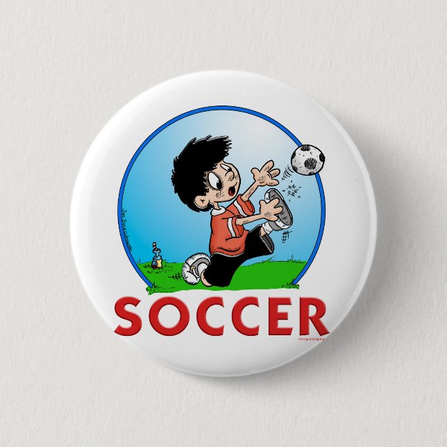 Soccer 6 Cm Round Badge (Front)