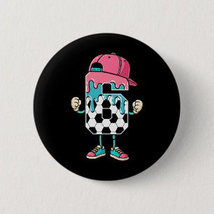 Soccer 6 Year Old Ice Cream Drip Youth 6th Birthda Cm Round Badge