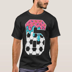 Soccer 6 Year Old Ice Cream Drip Youth 6th Birthda T-Shirt