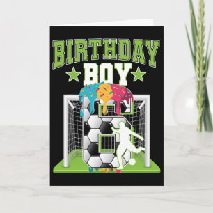 Soccer 6th Birthday Boy 6 Year Old Ice Cream Socce Card