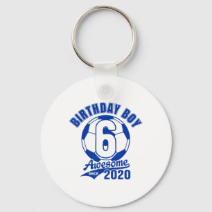 Soccer 6th Birthday Boy Kids Sports Footll Party G Key Ring
