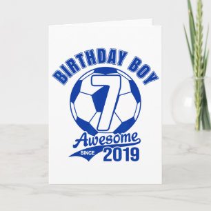 Soccer 7th Birthday Boy Kids Sports Footll Party G Card