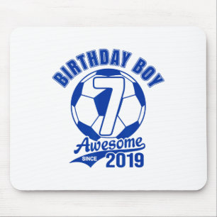 Soccer 7th Birthday Boy Kids Sports Footll Party G Mouse Pad