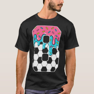 Soccer 8 Year Old Ice Cream Drip Youth 8th Birthda T-Shirt