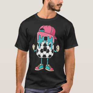 Soccer 8 Year Old Ice Cream Drip Youth 8th Birthda T-Shirt