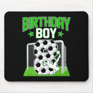 Soccer 8th Birthday Boy 8 Year Old Sport Fan 8yr B Mouse Pad