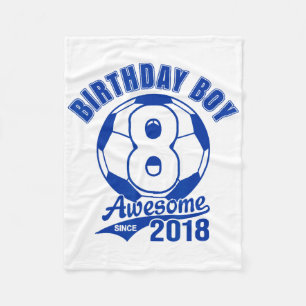 Soccer 8th Birthday Boy Kids Sports Footll Party G Fleece Blanket