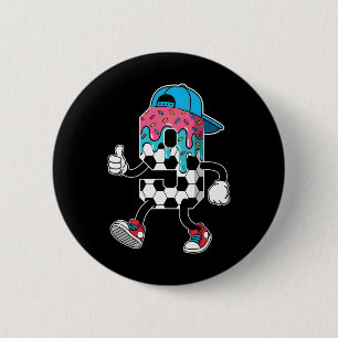 Soccer 9 Year Old Ice Cream Drip Youth 9th Birthda 6 Cm Round Badge
