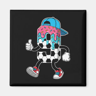 Soccer 9 Year Old Ice Cream Drip Youth 9th Birthda Magnet