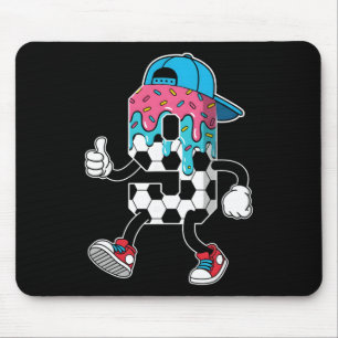 Soccer 9 Year Old Ice Cream Drip Youth 9th Birthda Mouse Pad