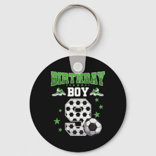Soccer 9th Birthday Boy 9 Year Old Sport 9yr Boys Key Ring