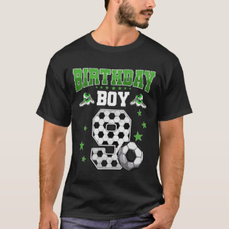 Soccer 9th Birthday Boy 9 Year Old Sport 9yr Boys  T-Shirt