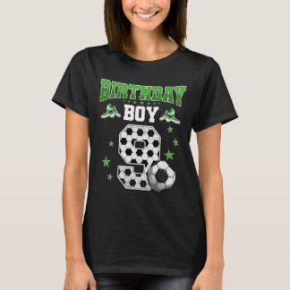 Soccer 9th Birthday Boy 9 Year Old Sport 9yr Boys  T-Shirt