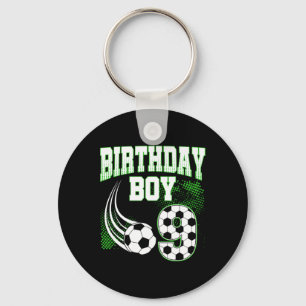 Soccer 9th Birthday Boy 9 Year Old Sport Fan 9yr B Key Ring