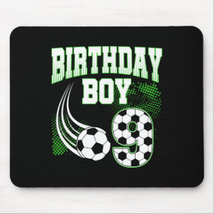 Soccer 9th Birthday Boy 9 Year Old Sport Fan 9yr B Mouse Pad