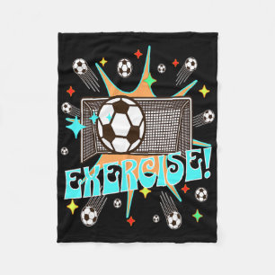 Soccer Action Net Blast Exercise Motivation Energy Fleece Blanket