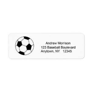 Soccer Address Label Return Address Label
