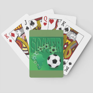 Soccer Africa Bold Green Football Playing Cards