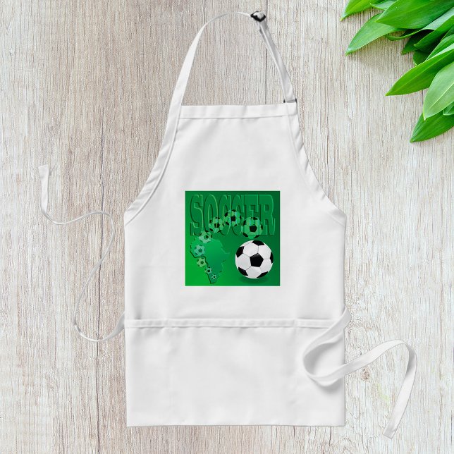 Soccer Africa Bold Green Football Standard Apron (Creator Uploaded)