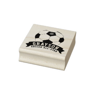 Soccer All-Star Rubber Stamp