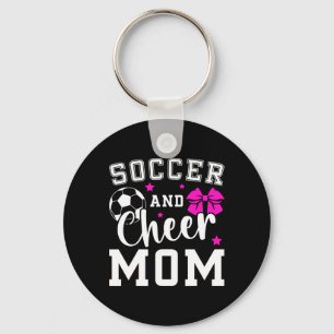 Soccer And Cheer Mum Proud Cheerleader And Soccer Key Ring