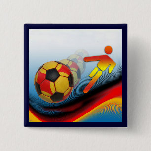 Soccer and Football Dynamics 15 Cm Square Badge