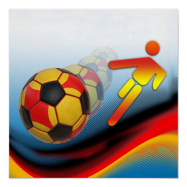 Soccer and Football Dynamics Poster (Front)